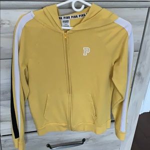 Yellow zip up hoodie
